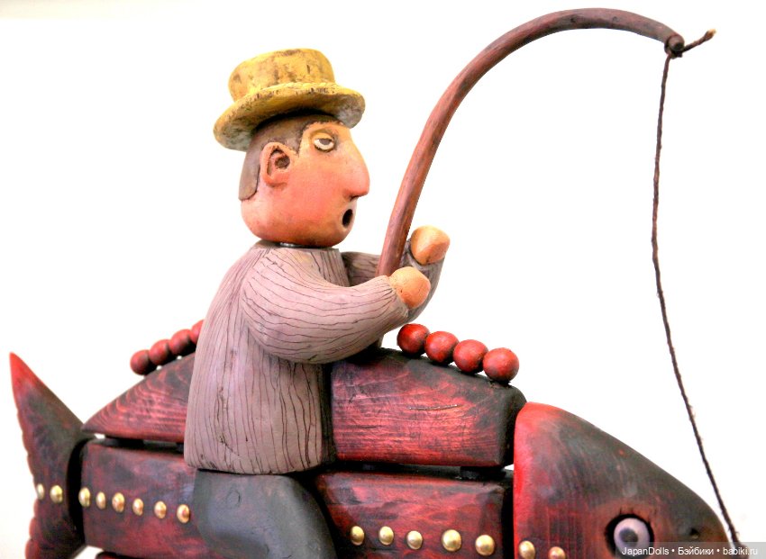 "Рыбак на рыбе" на выставке "Куклы с характером. Четвёртая высота" (фото 9)