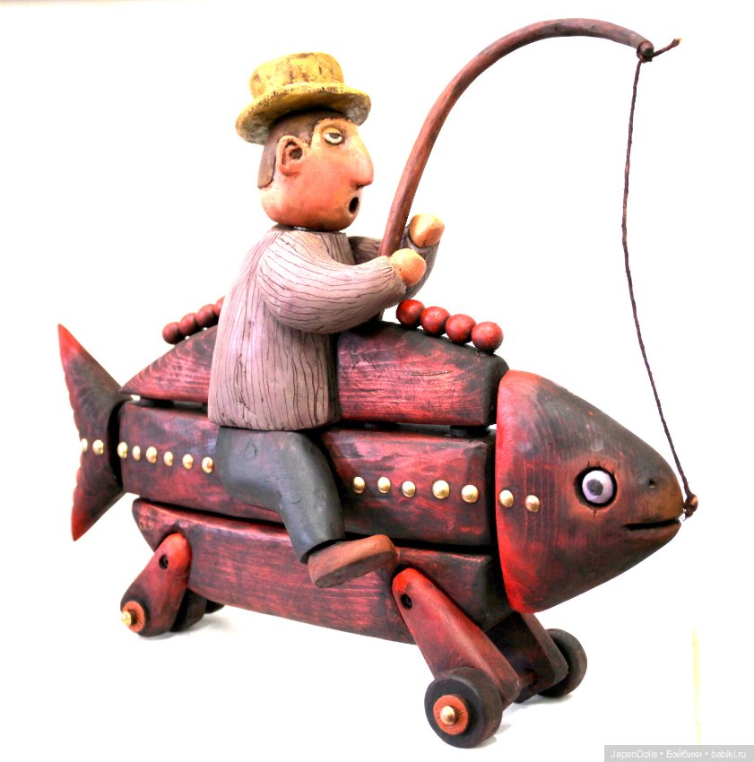 "Рыбак на рыбе" на выставке "Куклы с характером. Четвёртая высота" (фото 8)