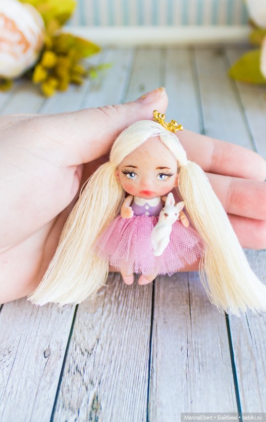 Мини куколка Гретта — Авторские миниатюрные куклы: лепка (фото 6)