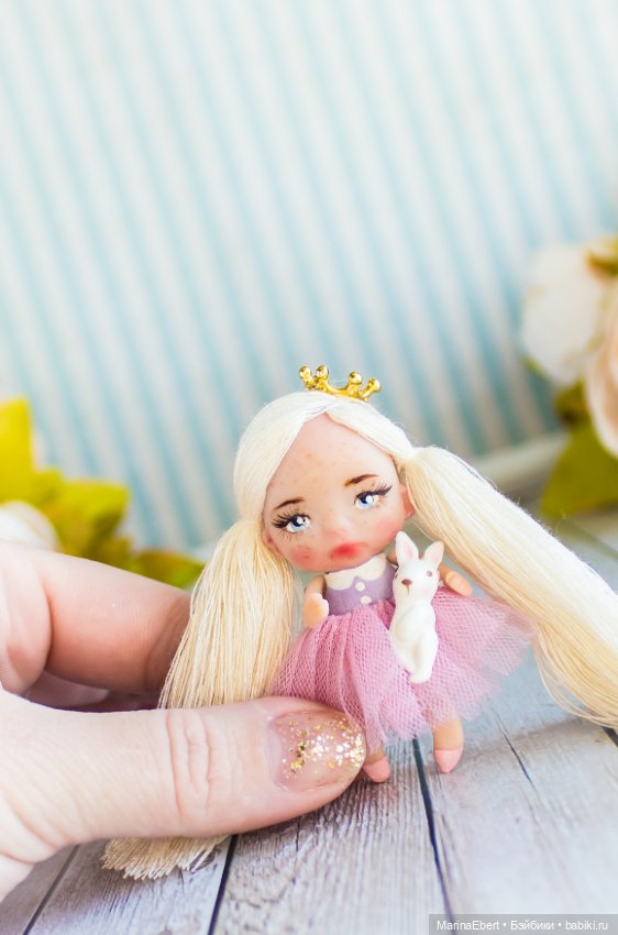 Мини куколка Гретта — Авторские миниатюрные куклы: лепка (фото 4)