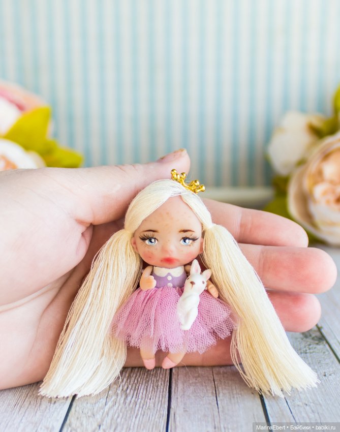 Мини куколка Гретта — Авторские миниатюрные куклы: лепка (фото 5)