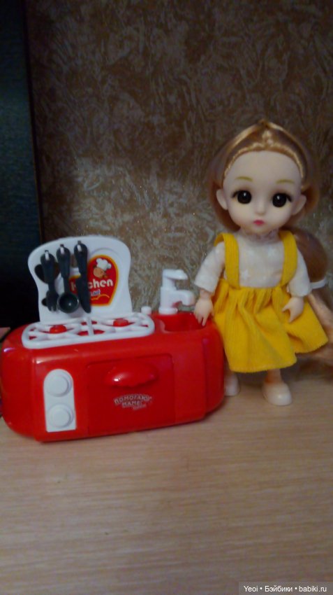 Плита и аксессуары мини для кукол от ABtoys. Помогаю маме
