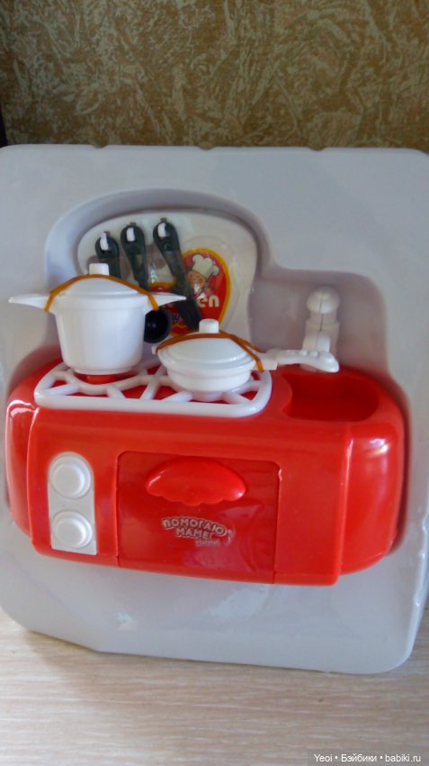 Плита и аксессуары мини для кукол от ABtoys. Помогаю маме (фото 4)