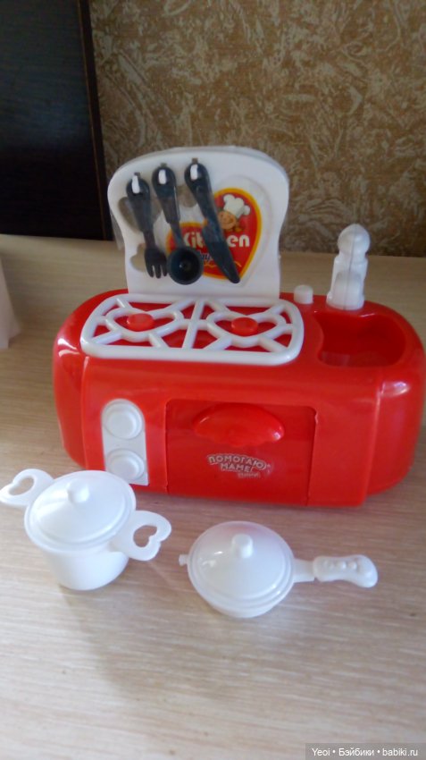 Плита и аксессуары мини для кукол от ABtoys. Помогаю маме (фото 5)