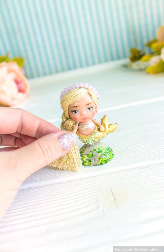 Миниатюрная русалочка — ООАК и репейнт игровых кукол: Bratz (фото 3)
