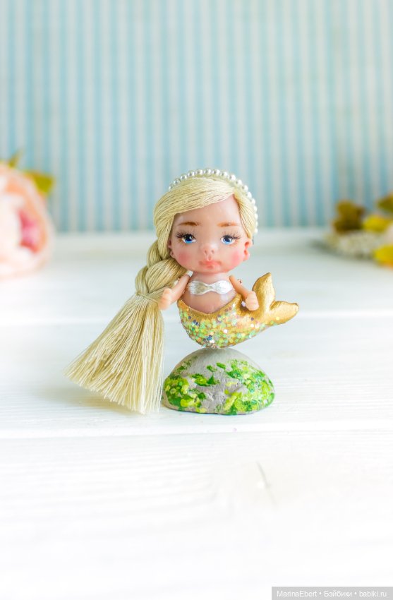 Миниатюрная русалочка — ООАК и репейнт игровых кукол: Bratz (фото 9)