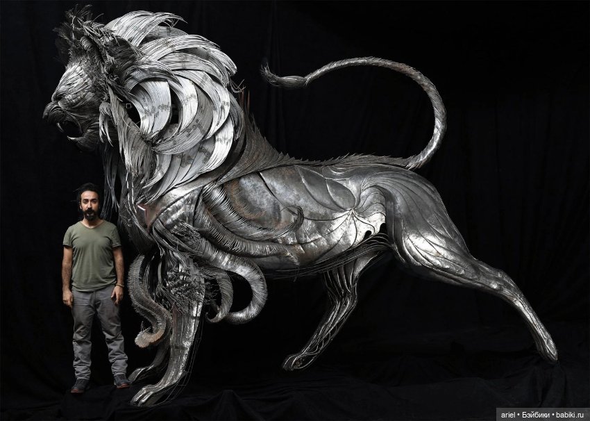 Сельчук Йылмаз (Selçuk Yılmaz) и его скульптуры животных из металла (фото 2)