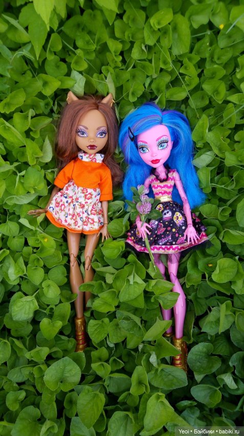 Монстер хай на прогулке, Клодин и Гулиопа, 42см