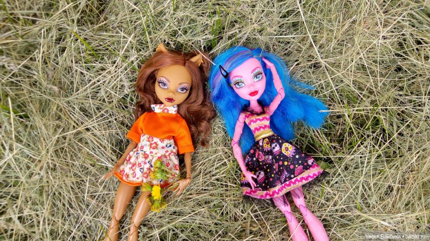 Монстер хай на прогулке, Клодин и Гулиопа, 42см