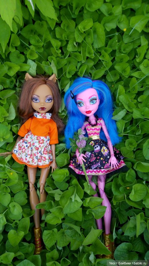 Монстер хай на прогулке, Клодин и Гулиопа, 42см