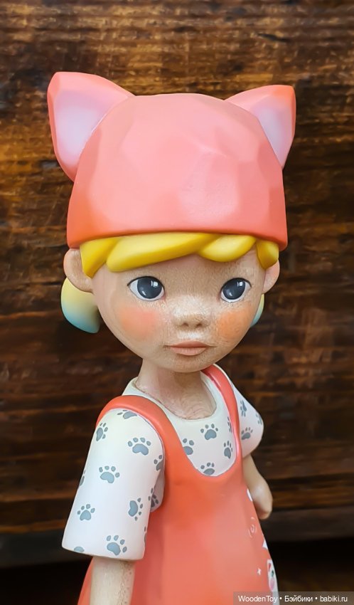 Деревянная девочка - кошечка (фото 4)