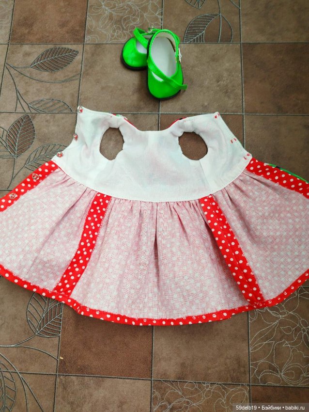 "Арбузное настроение" - платье для кукол ГОТЦ ростом 48-50 см (фото 10)