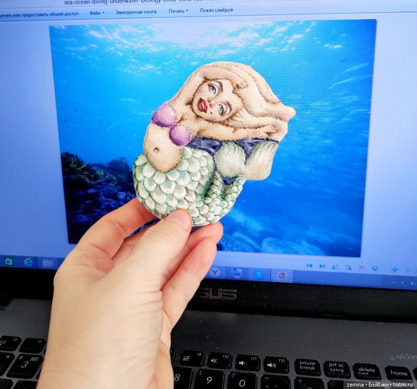 Русалочка — Авторские текстильные куклы: Вальдорфские (фото 3)