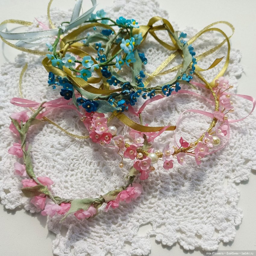 Цветочные аксессуары для кукол - продолжение