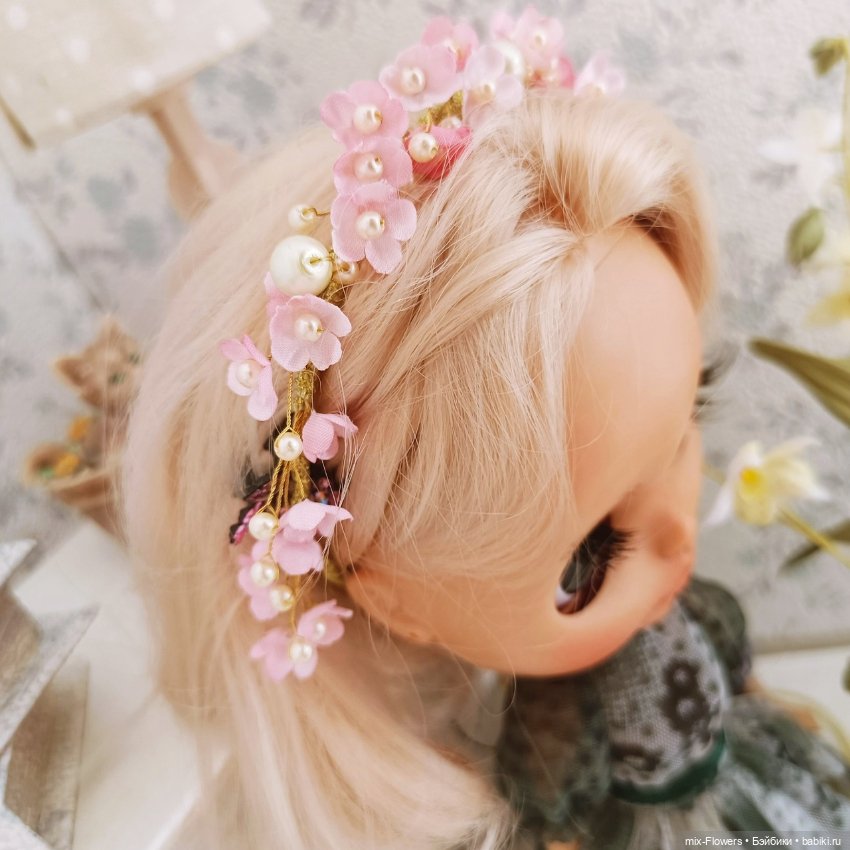 Цветочные аксессуары для кукол - продолжение