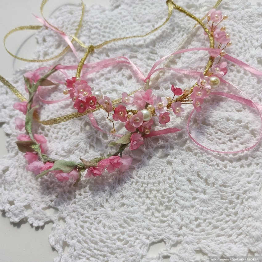 Цветочные аксессуары для кукол - продолжение