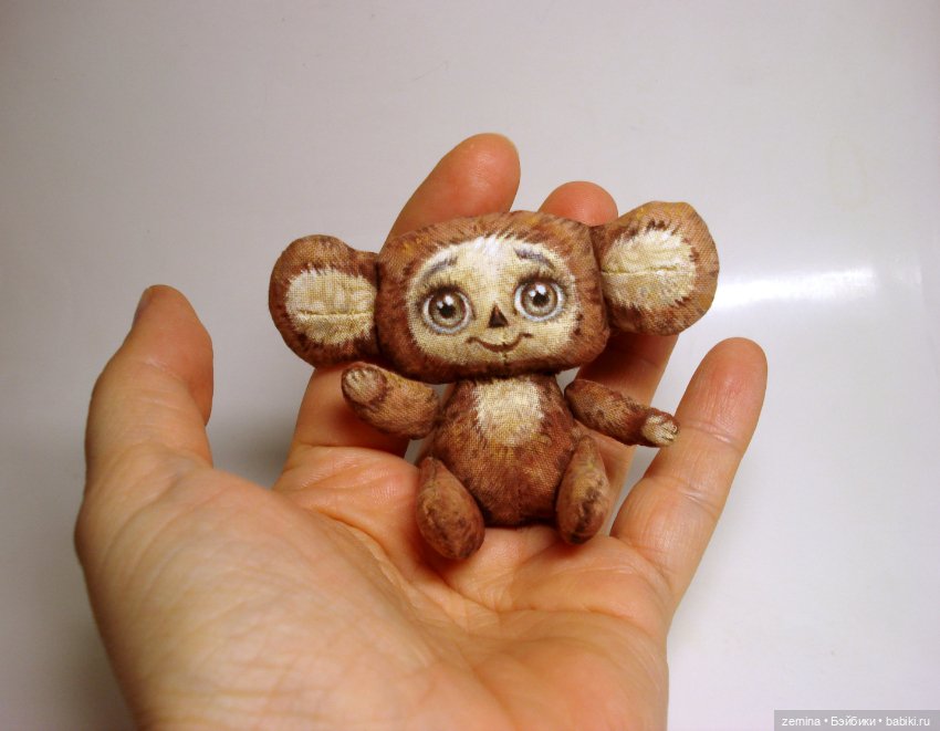 Чебурашка - малыш — Текстильные игрушки и примитивы: кофейные (фото 2)