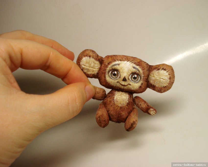 Чебурашка - малыш — Текстильные игрушки и примитивы: кофейные (фото 3)