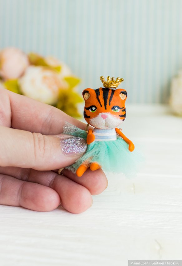 Тигренок Луиза — Авторские миниатюрные куклы: лепка (фото 8)