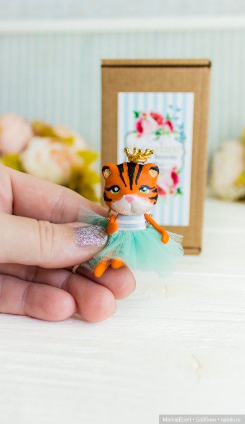 Тигренок Луиза — Авторские миниатюрные куклы: лепка (фото 6)