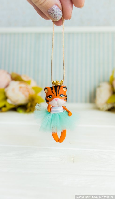 Тигренок Луиза — Авторские миниатюрные куклы: лепка (фото 2)