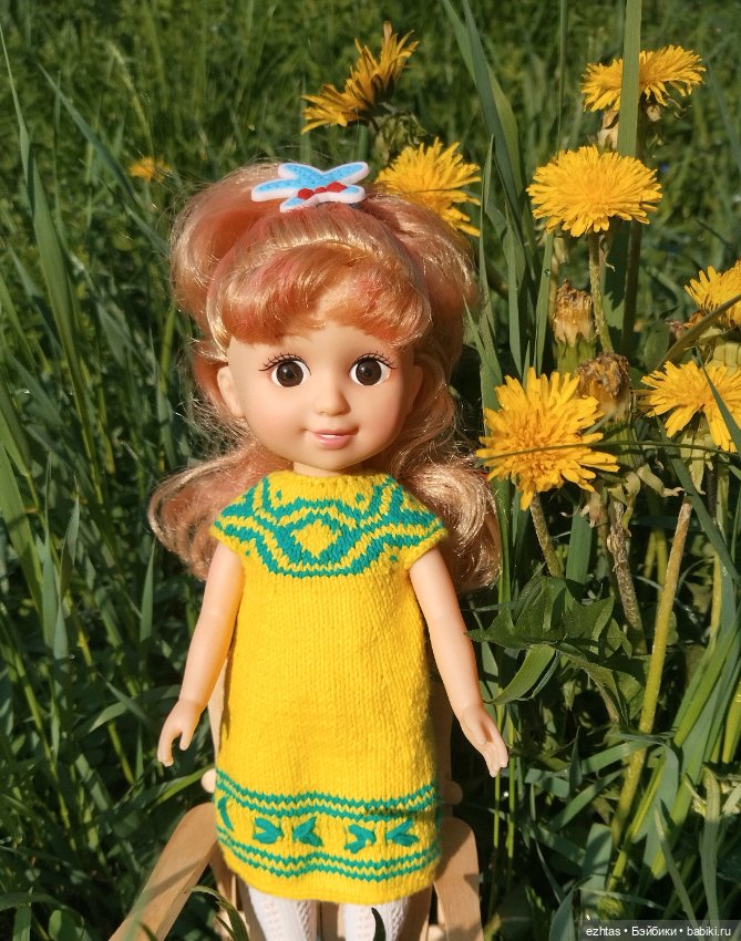 Одуванчиковое платье — Одежда и обувь для кукол своими руками: фото (фото 3)