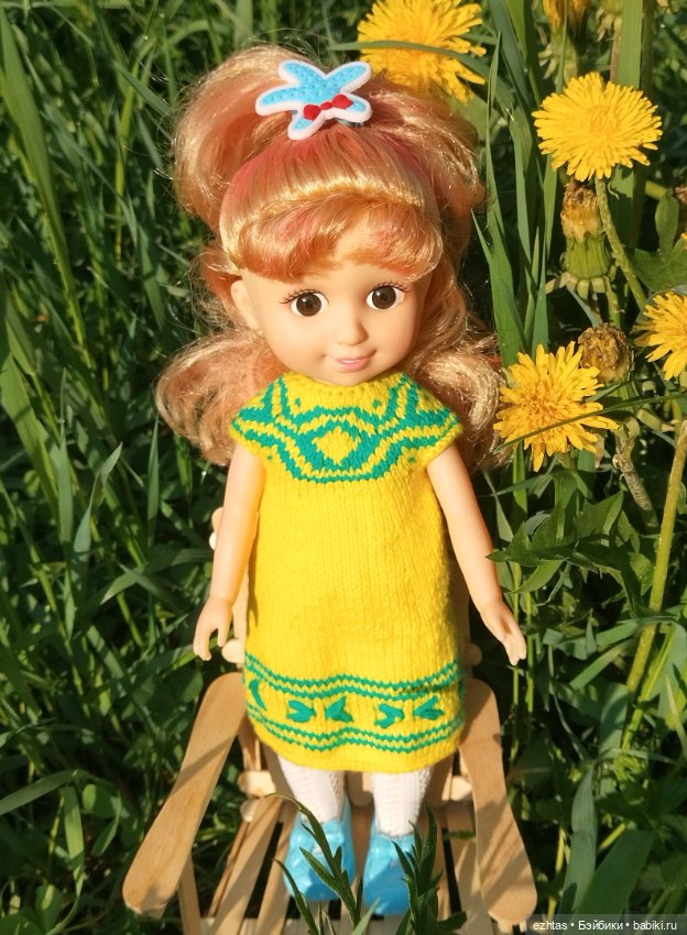 Одуванчиковое платье — Одежда и обувь для кукол своими руками: фото