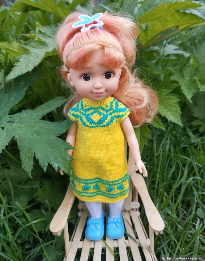Одуванчиковое платье — Одежда и обувь для кукол своими руками: фото (фото 7)