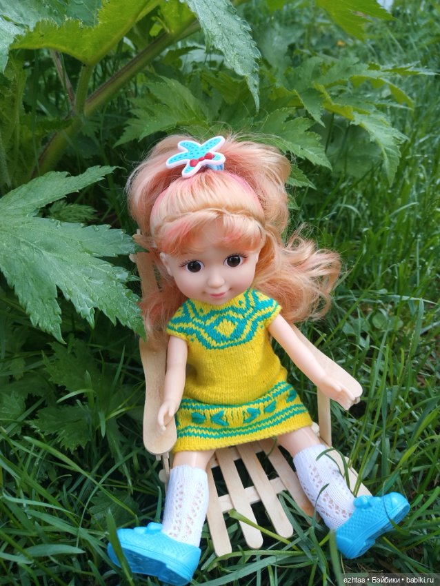 Одуванчиковое платье — Одежда и обувь для кукол своими руками: фото (фото 9)