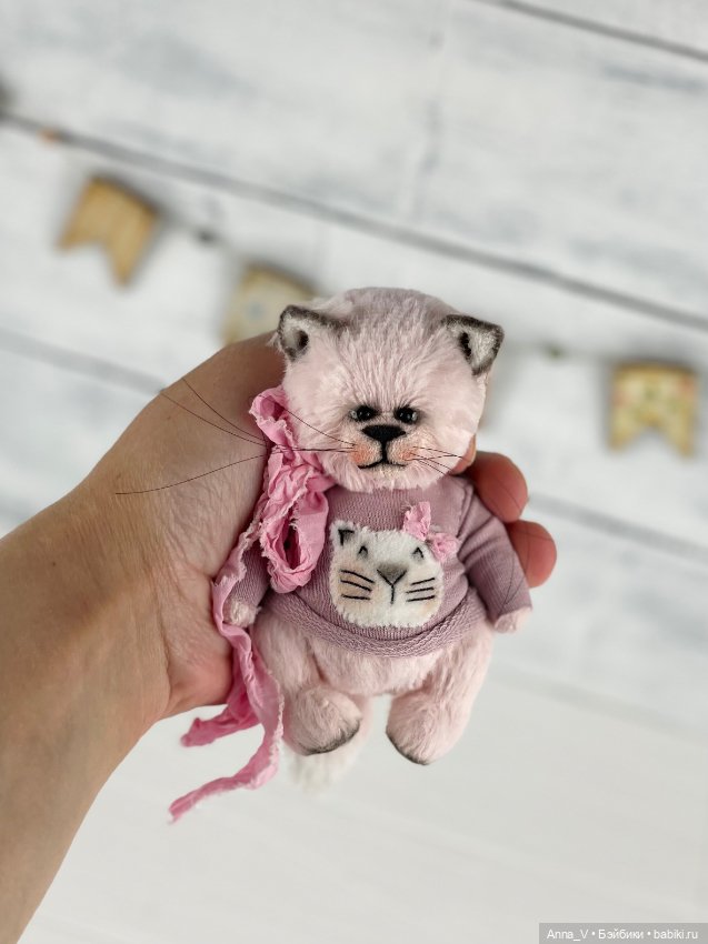 Тедди котик Микки — Авторские мишки Тедди и друзья: фото