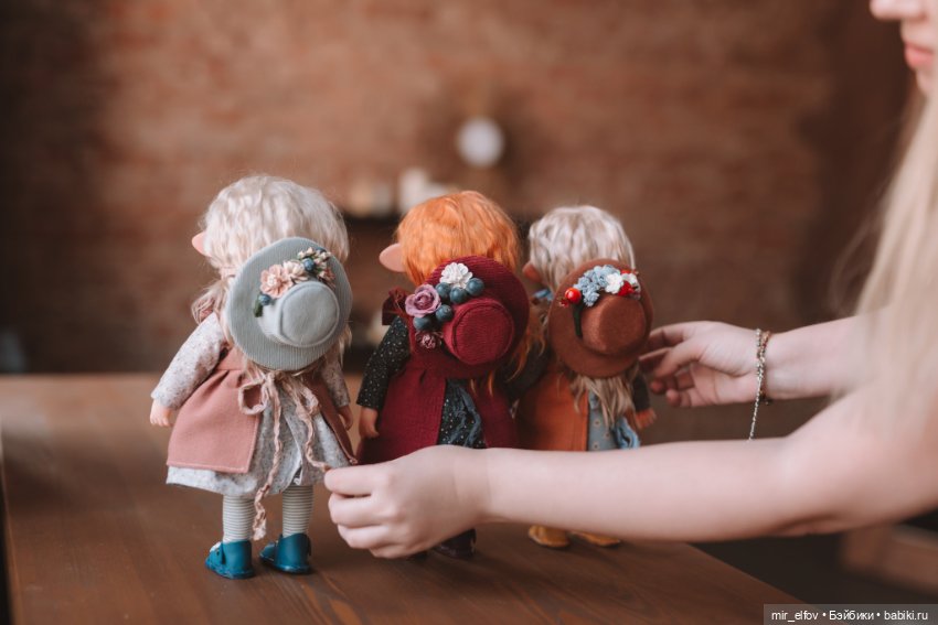 Эльфы в шляпах — Авторские шарнирные куклы своими руками: лепка