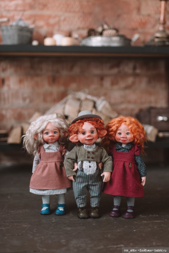 Эльфы в шляпах — Авторские шарнирные куклы своими руками: лепка