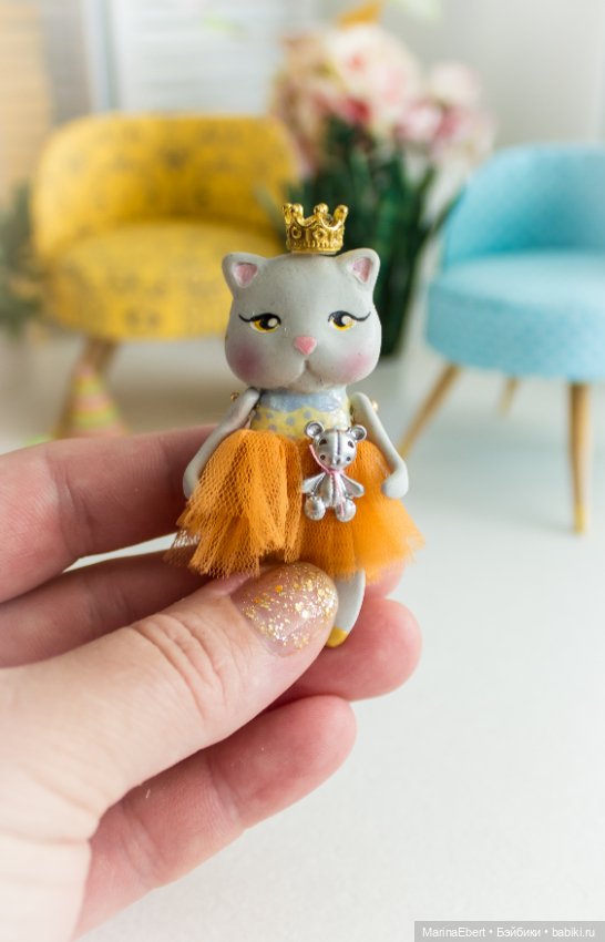 Кошечка Жюльет — Лепка авторских игрушек и папье (фото 9)