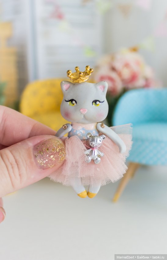 Кошечка Герда — Авторские миниатюрные куклы: лепка (фото 3)