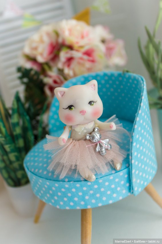 Кошечка Анфиса — Авторские миниатюрные куклы: лепка (фото 8)