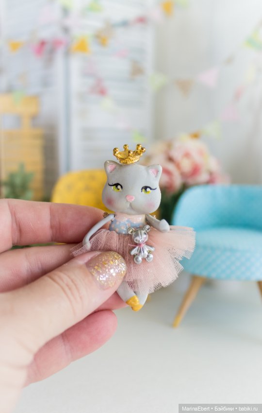 Кошечка Герда — Авторские миниатюрные куклы: лепка