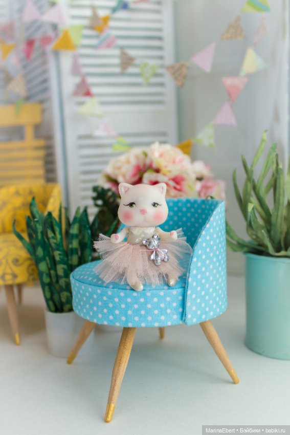 Кошечка Анфиса — Авторские миниатюрные куклы: лепка (фото 10)