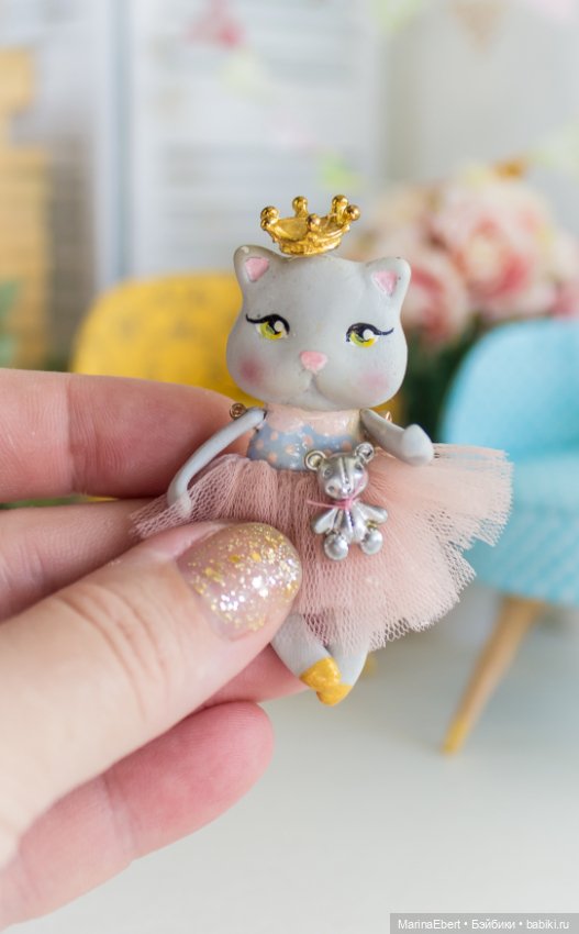 Кошечка Герда — Авторские миниатюрные куклы: лепка (фото 10)