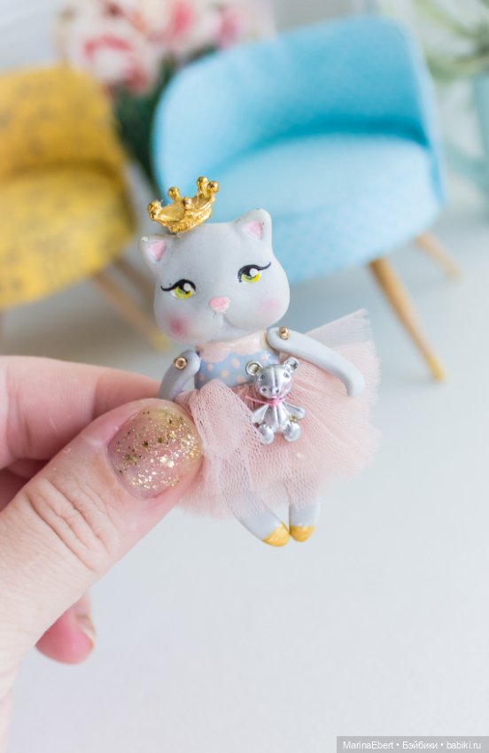 Кошечка Герда — Авторские миниатюрные куклы: лепка (фото 4)