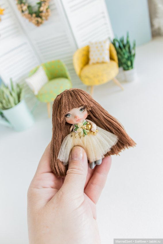 Маленькая куколка Софи — Авторские миниатюрные куклы: лепка (фото 5)