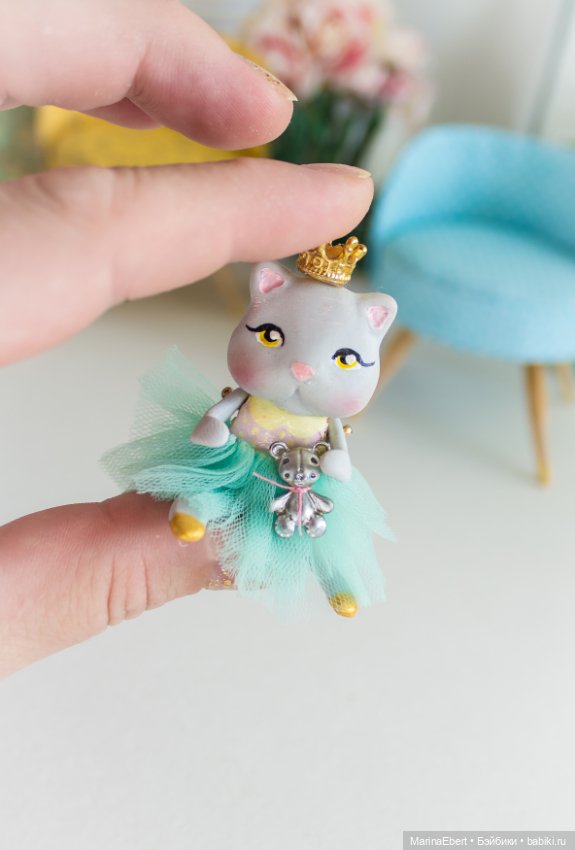 Кошечка Бриджит — Авторские миниатюрные куклы: лепка (фото 5)