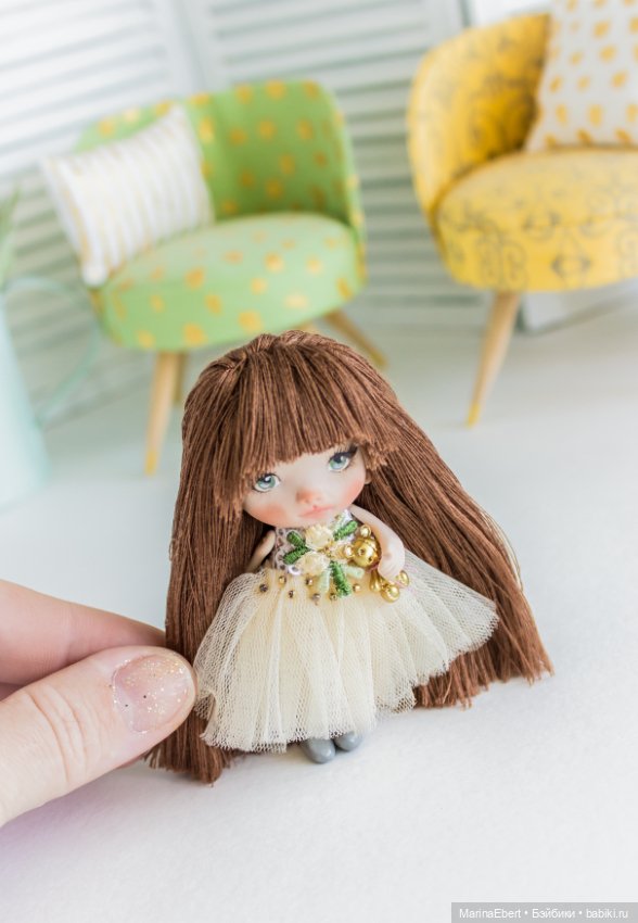 Маленькая куколка Софи — Авторские миниатюрные куклы: лепка (фото 2)