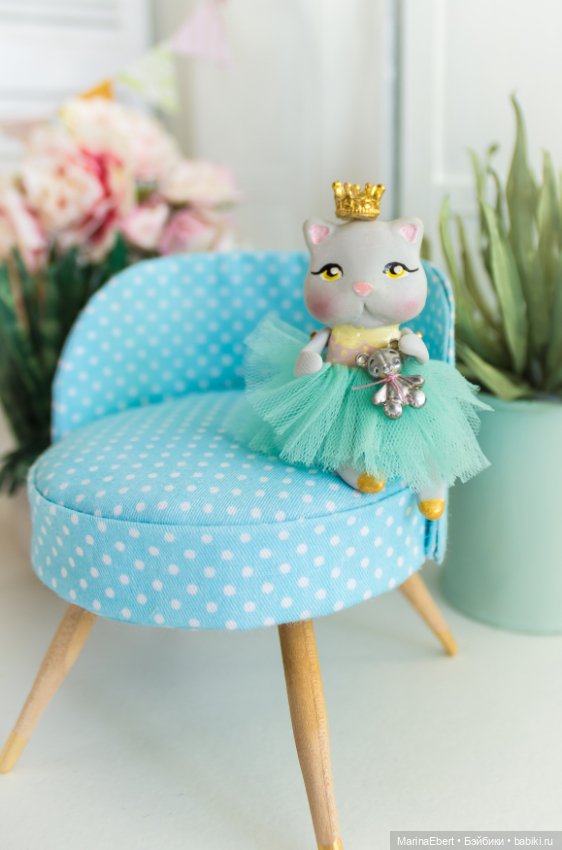 Кошечка Бриджит — Авторские миниатюрные куклы: лепка (фото 8)