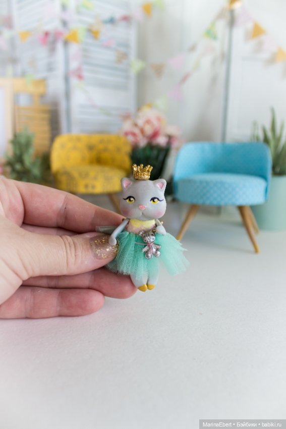Кошечка Бриджит — Авторские миниатюрные куклы: лепка