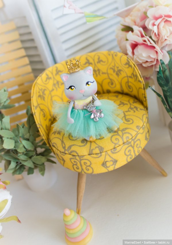 Кошечка Бриджит — Авторские миниатюрные куклы: лепка (фото 7)