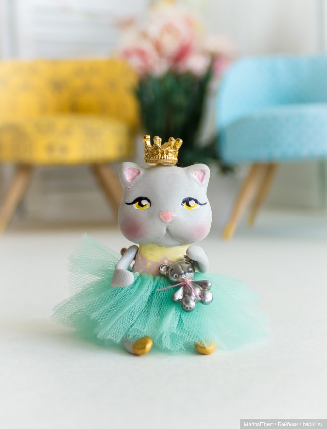 Кошечка Бриджит — Авторские миниатюрные куклы: лепка