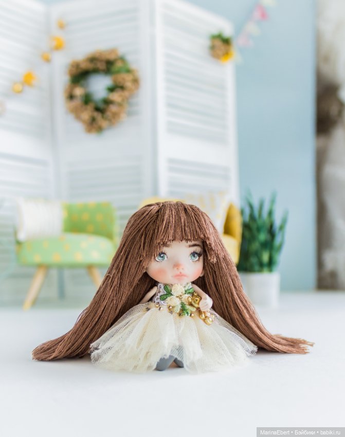 Маленькая куколка Софи — Авторские миниатюрные куклы: лепка (фото 8)