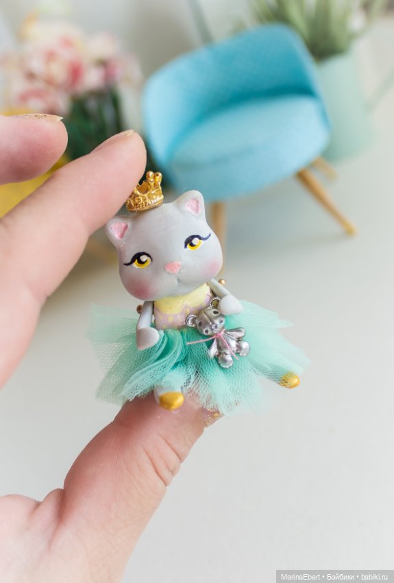 Кошечка Бриджит — Авторские миниатюрные куклы: лепка (фото 10)