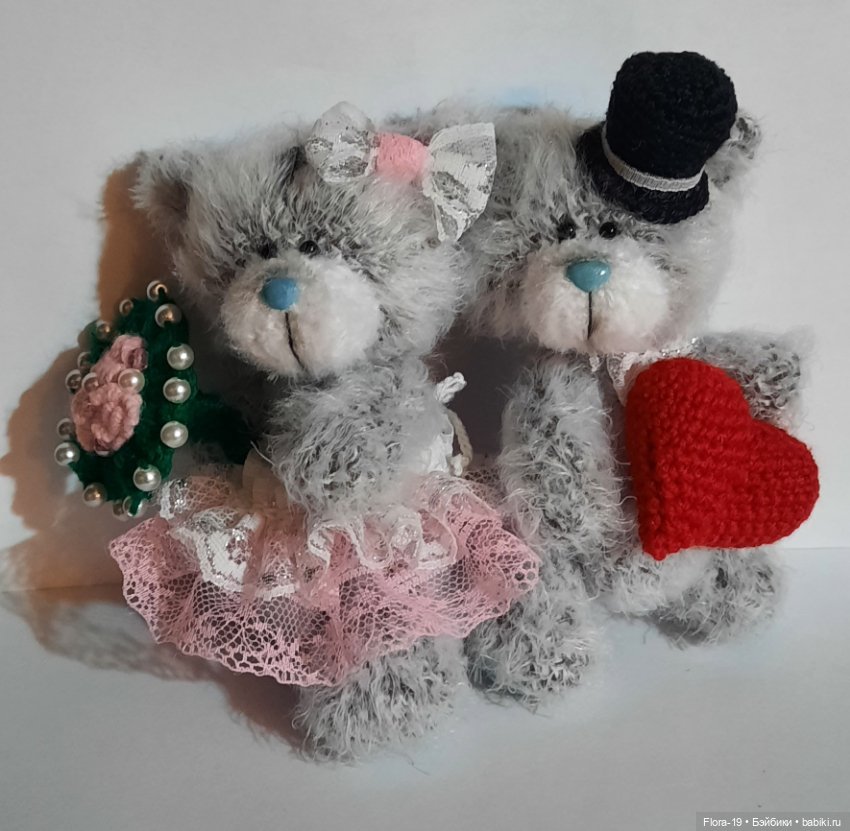 Свадебные Мишки Тедди — Вязаные игрушки и амигуруми: крючком