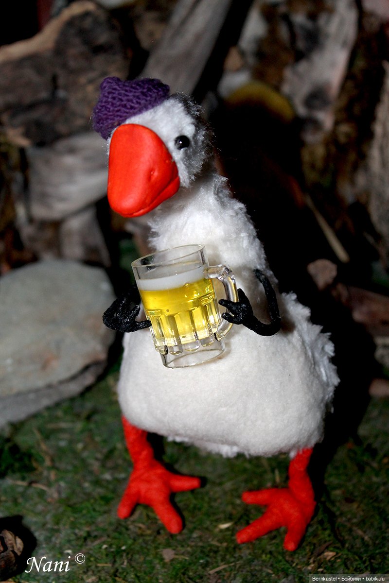 Гусь-веселюсь — Текстильные игрушки и примитивы: кофейные